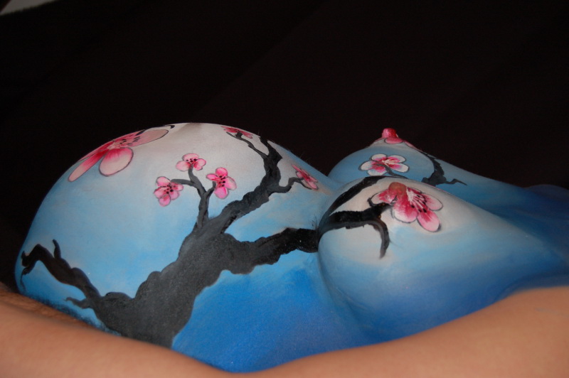 Body painting femme enceinte_04